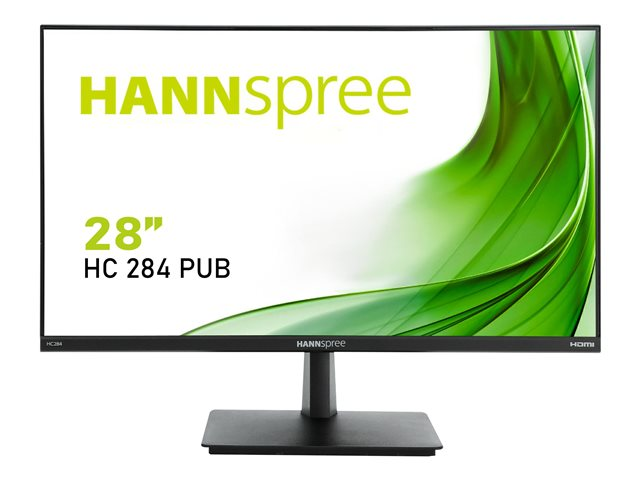 Hannspree HC284PUB 28 Inch 4K IPS Monitor, 5ms, 60Hz, HDMI, Display Port, Speakers, VESA, Tilt, Frameless-PCR Business Solutions Ltd